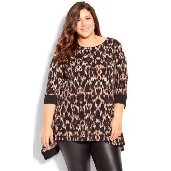 Women's Plus Size Cailyn Print Tunic - animal | AVENUE image {9}