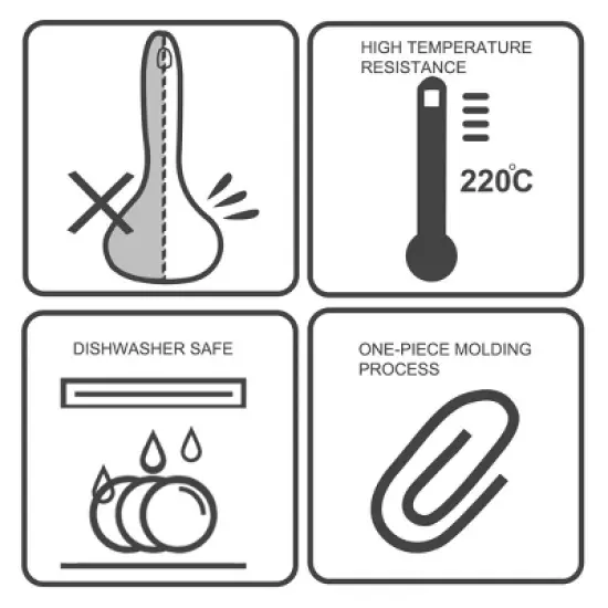 Unique Bargains Home Kitchen Stainless Steel Silicone Soup Ladle Black 1 Pc image {2}