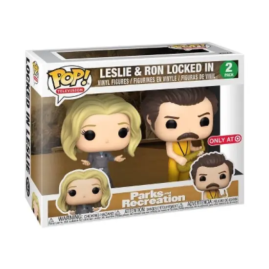 Funko POP! TV: Parks and Recreation - 2pk Locked In Ron & Leslie (Target Exclusive) image {1}