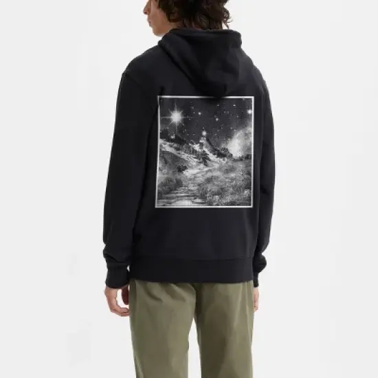 Levi's&reg; Men's Relaxed Fit Graphic Logo Pullover Sweatshirt - Black image {2}