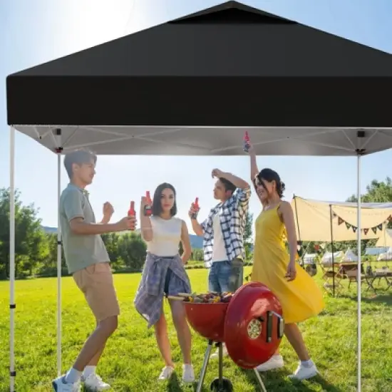 10x10 Pop Up Canopy with Sidewalls for Outdoor, Portable Outdoor Canopy with One Push Setup, Easy Set-Up Waterproof Pop Up Tent for Outdoor Party image {15}
