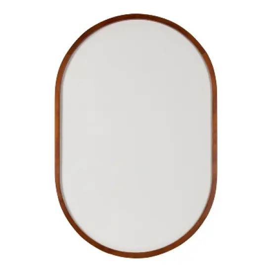 24" x 36" Hutton Framed Capsule Pinboard Walnut Brown - Kate & Laurel All Things Decor image {1}