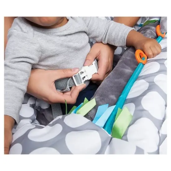 Boppy Preferred Shopping Cart and Restaurant High Chair Cover - Gray Jumbo Dots image {8}