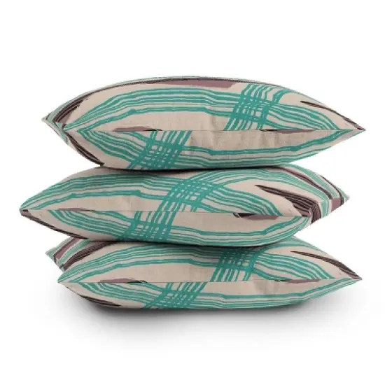 Little Dean Stripe Outdoor Throw Pillow Muted Pink/Green/Purple - Deny Designs image {3}