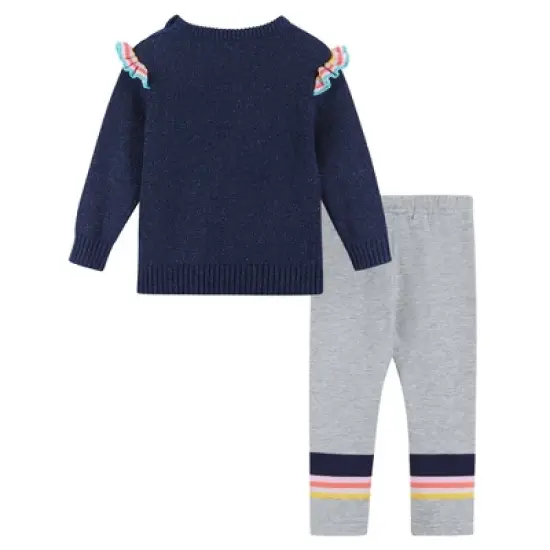 Andy & Evan  Infant  Girls Varsity Ruffle Sweater image {1}