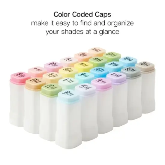 KINGART PRO Double-Ended Markers 24 Pastel Colors image {6}