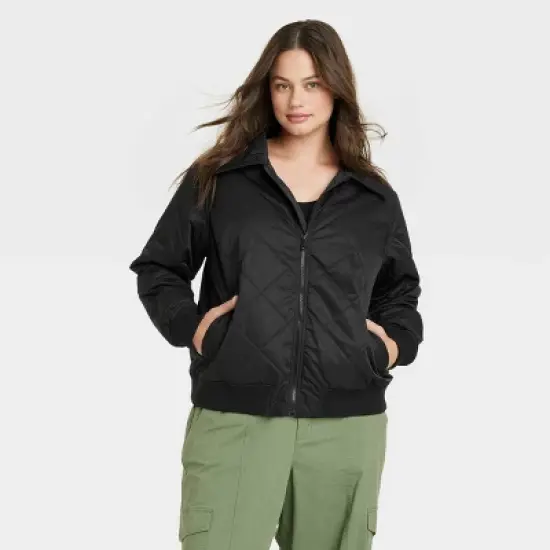 Women's Quilted Bomber Jacket - Ava & Viv&trade; image {3}