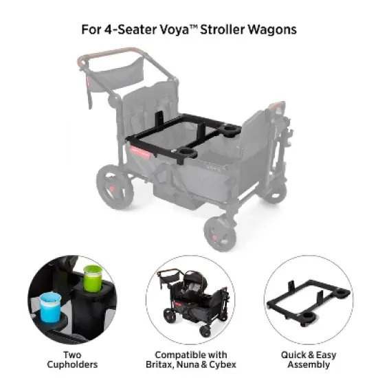 Radio Flyer Voya Stroller Car Seat Adapter Nuna Cybex Britax - Black image {2}