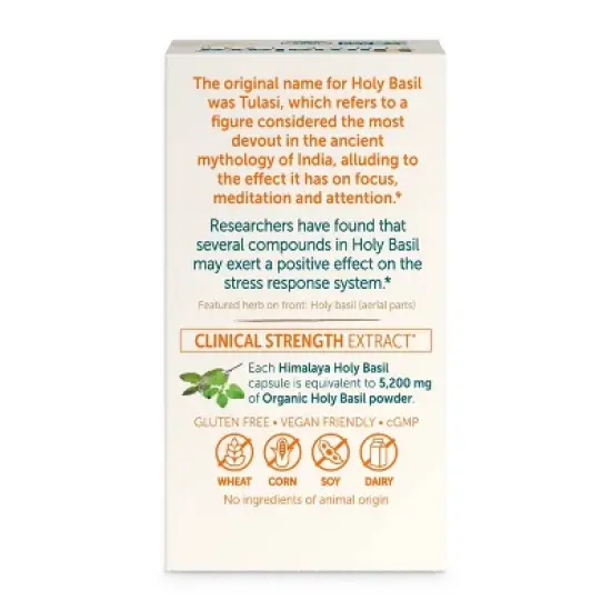 Himalaya Holy Basil Dietary Supplement Vegan Capsules - 30ct image {2}