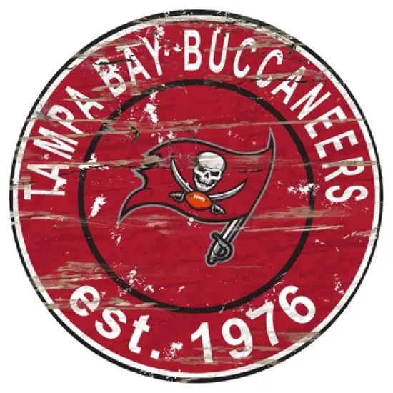NFL Tampa Bay Buccaneers Established 12" Circular Sign image {1}