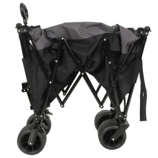 FATMOON Heavy-Duty Folding Wagon Cart 480lbs Capacity - All-Terrain 7" Wheels with Brakes & Side Pockets for Camping,Beach,Picnic Outdoor image {13}