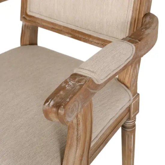 Set of 6 Maria French Country Wood Upholstered Dining Chairs - Christopher Knight Home image {7}