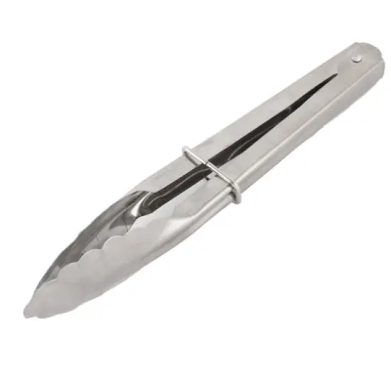 Unique Bargains Kitchen Metal Salad Ice Cake Bread Food Clip Clamp Tongs Silver Tone 3 Pcs image {1}