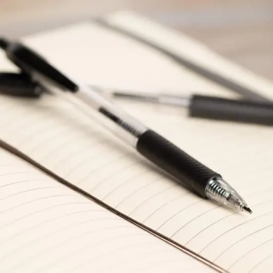 Simply Genius 200-Pack Retractable Black Pens for Schools, Notebooks, Smooth Writing Ball Point Pens with Comfort Grip, Black Ink image {7}