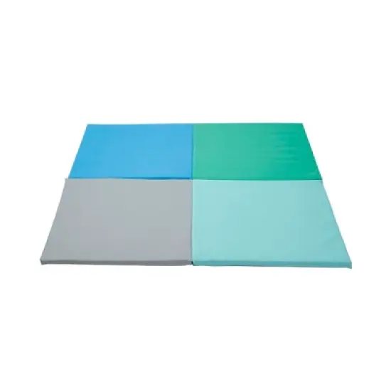 ECR4Kids SoftZone Quad Fold-N-Go Activity Mat, Colorful Toddler Tummy Time Foam Mat image {11}