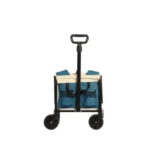 Lightweight Portable Heavy Duty Folding Beach Wagons with Wheels - Outdoor Utility Carts Blue image {3}