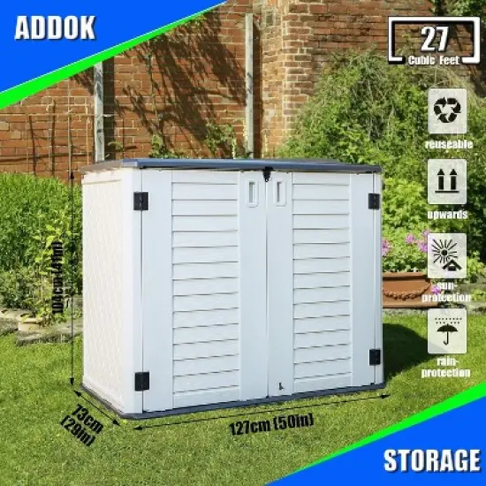 Yardgrace Weather Resistant Multi Size Outdoor Storage Shed with Adjustable Shelf Color Options image {2}