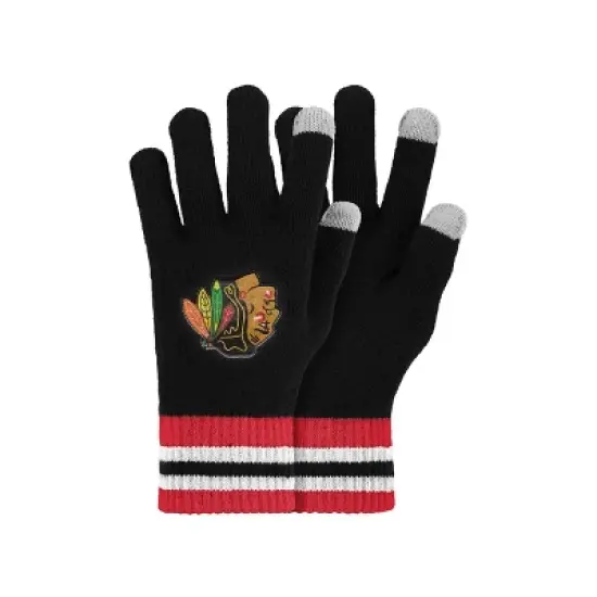 NHL Chicago Blackhawks Nightwave Big Logo Knit Glove image {1}