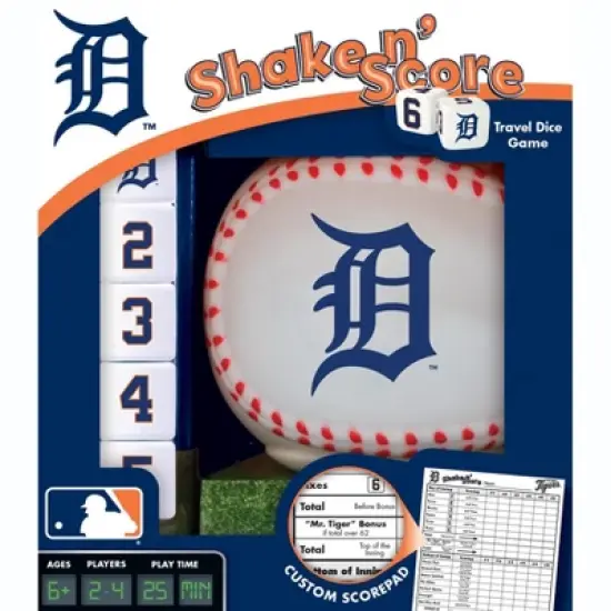 MasterPieces Officially Licsenced MLB Detroit Tigers Shake N' Score Dice Game for Age 6 and Up image {1}