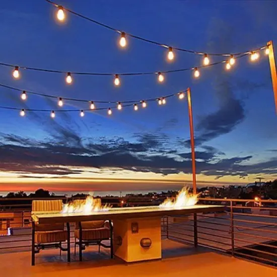 Novelty Lights Globe Outdoor String Lights with 80 In-Line Sockets Black Wire 100 Feet image {4}