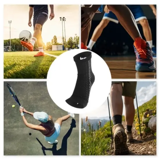 Unique Bargains Stripe Style Ankle Brace Socks 1 Pair image {3}