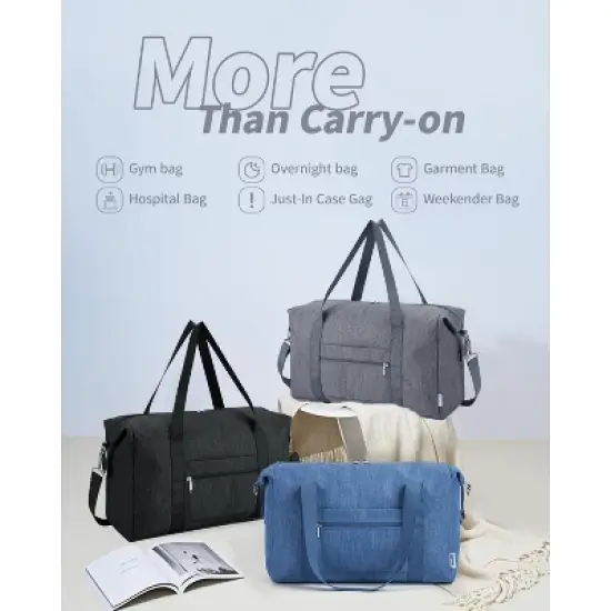 Narwey For Spirit Airlines Personal Item Bag 18x14x8 Foldable Duffle Bag for Travel Packable Duffel Bag for Traveling Carry on Bag image {3}