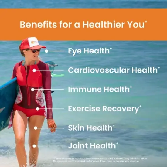 BioAstin Hawaiian Astaxanthin - Support Immune & Joint Health - Non-GMO & Farm-Direct - 12 mg image {4}