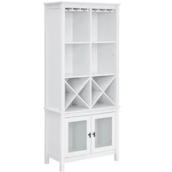 Home Source Jill Zarin Bar Cabinet Bookshelf with Glass Doors image {9}