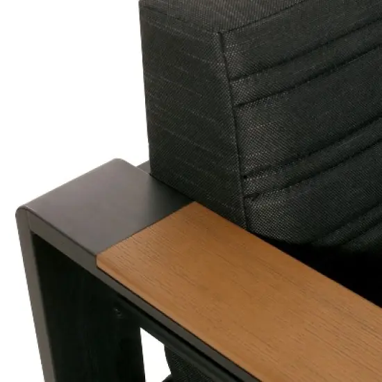 Christopher Knight Home Layla Patio 5 Pieces Aluminum Seating sets with Firepit, Black/Gray image {6}