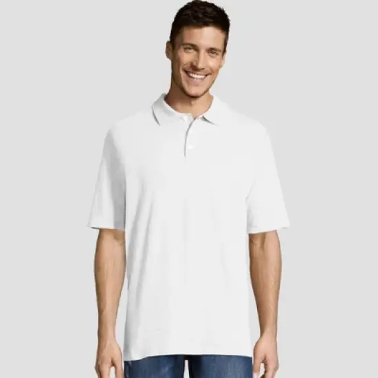 Hanes Men's X-Temp Jersey Polo Short Sleeve Shirt image {6}