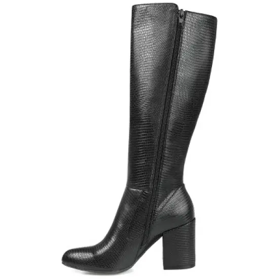 Journee Collection Womens Tavia Tru Comfort Foam Extra Wide Calf Block Heel Knee High Boots image {1}