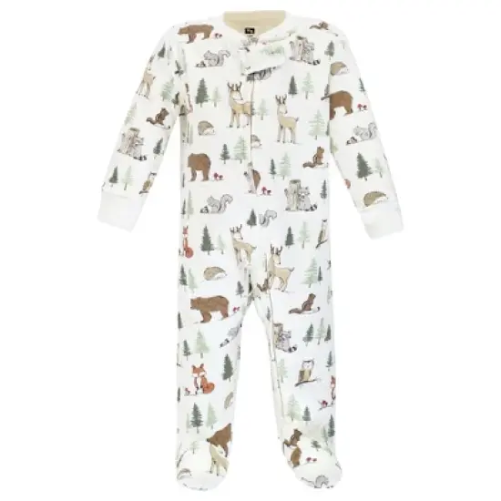 Hudson Baby Infant Boy Premium Quilted Zipper Sleep and Play, Forest Animals image {2}