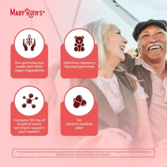 MaryRuth's CoQ10 Gummies, Raspberry, 60 ct image {5}