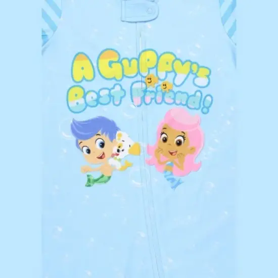 Nickelodeon Toddler Boys' Bubble Guppies Union Suit Footless Sleep Pajama Turquoise image {1}