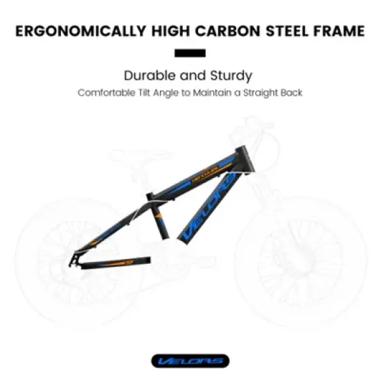 VASIP 20 Inch Fat Tire Bike 7 Speed Mountain Bike, Dual Disc Brakes,Carbon Steel Frame, Front Suspension, City Commuter City Bike for Adult image {5}