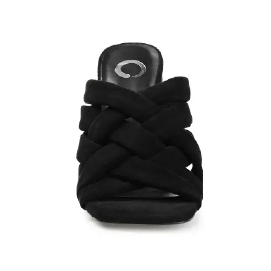 Journee Collection Womens Dorisa Open Square Toe Block Heel Sandals image {5}