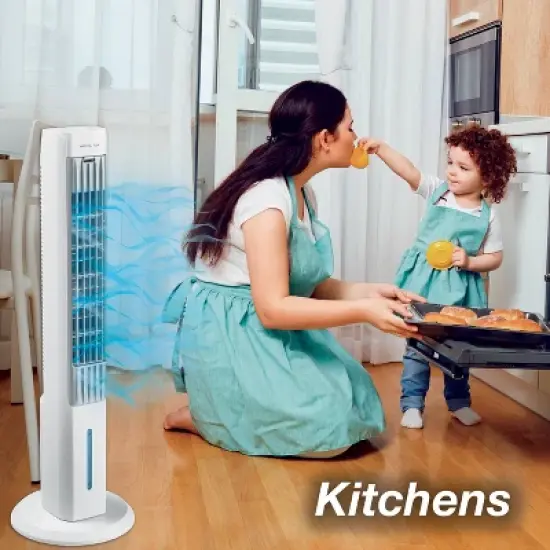 Arctic Air Tower +: Electric Portable Cooling Fan, Quiet Operation, 4 Speeds, Black, 103 CFM, No Assembly Required image {2}