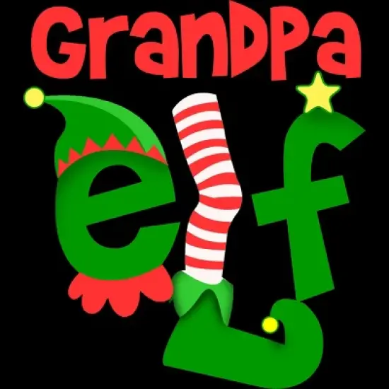 Men's Design By Humans Grandpa Elf Christmas By personalized Tank Top image {1}