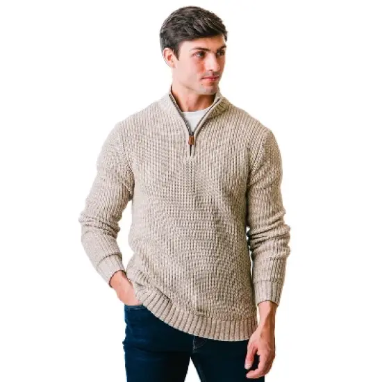 Hope & Henry Mens' Half Zip Pullover Sweater image {7}