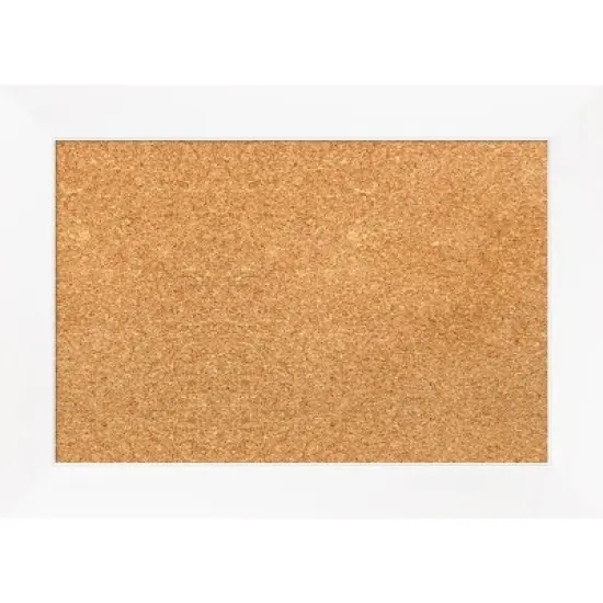 Amanti Art Cabinet White Narrow Framed Corkboard, Natural Cork image {6}