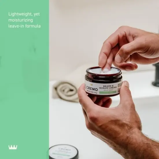Cremo One-For-All Beard & Scruff Cream Mint Blend - 4oz image {4}