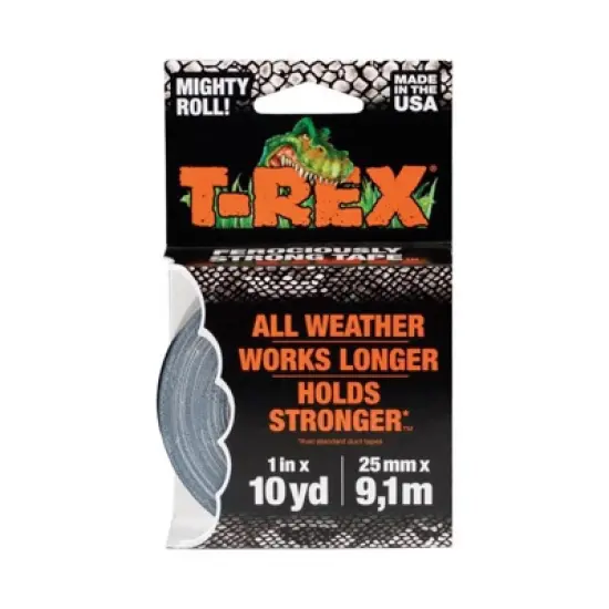 T-Rex 1 in. W X 10 yd L Gray Duct Tape image {1}