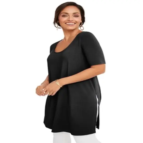 Jessica London Women&rsquo;s Plus Size Mega Knit Tunic image {3}