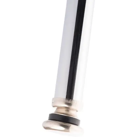 Set of 2 32"-39" Height Adjustable Heavy Duty Vinyl Padded Steel Accent Barstools with Backrest Black - Hampden Furnishings image {7}