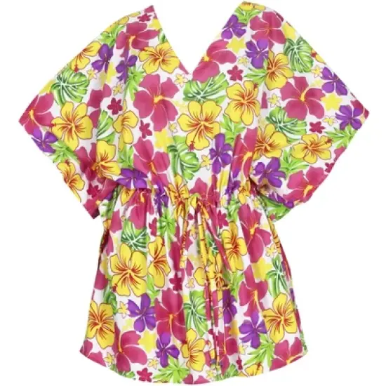 HAPPY BAY Women's Beachwear Swimsuit for Women Summer Swim Beach Dress Cover Ups for Swimwear Women Plus Size Party Bathing Suit 3X-4X Pink Floral image {4}