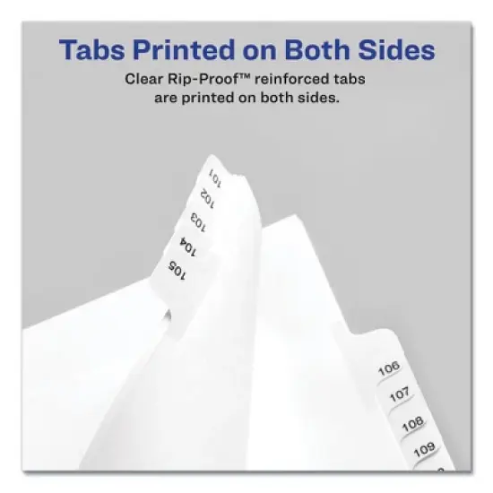 Avery Preprinted Legal Exhibit Side Tab Index Dividers, Allstate Style, 25-Tab, 1 to 25, 11 x 8.5, White, 1 Set, (1701) image {1}