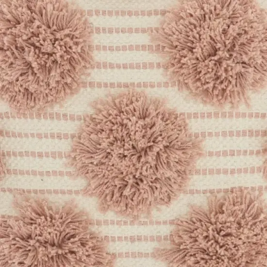 18"x18" Life Styles Tufted Pom Poms Square Throw Pillow - Mina Victory image {1}