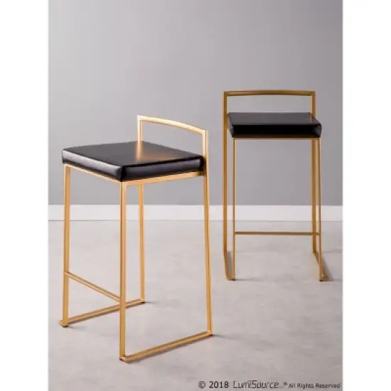 Set of 2 27" Fuji Contemporary Counter Height Barstool - Lumisource image {9}