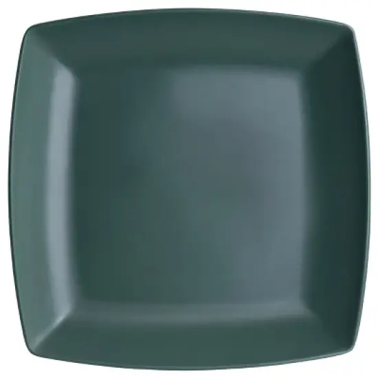 Gibson Home Grayson Melamine 12 Piece Square Dinnerware Set in Green image {5}