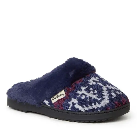 Dearfoams Women's Allison Chenille Fairisle Scuff Slipper image {8}